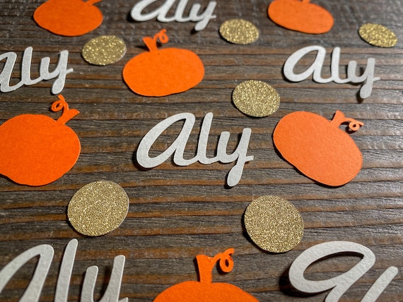 Personalized Pumpkin Party Confetti