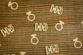 Personalized Wedding Date Bridal Shower Confetti in Glitter Gold