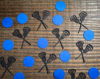 Lacrosse Party Confetti - Custom Colors, 100 Pieces