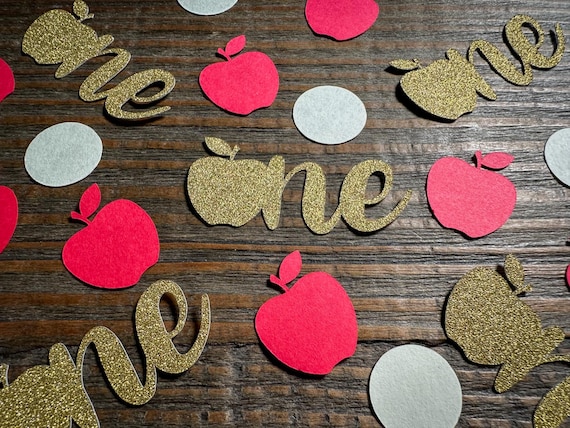 Apple One Confetti – First Birthday Party Decor | 100 Pieces
