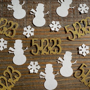 Personalisierte Datum Winter Hochzeit Verlobungsfeier Konfetti