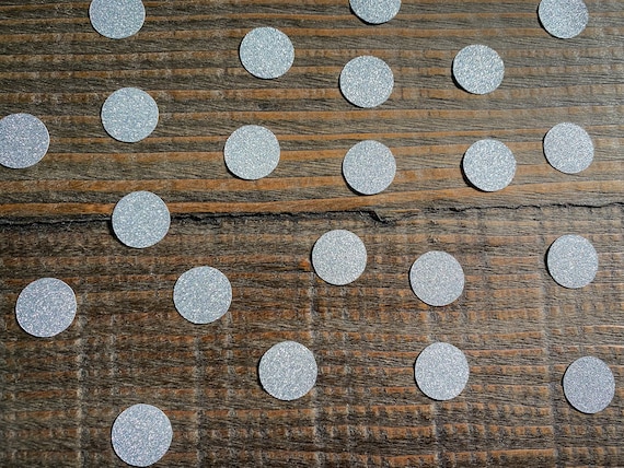 Glitter Silver Circle Confetti