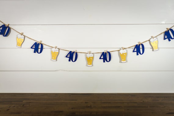 40th Birthday Garland Bunting Banner