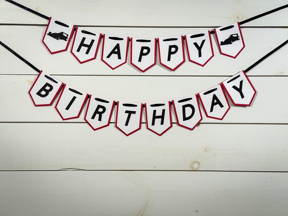 Happy Birthday Race Car Banner