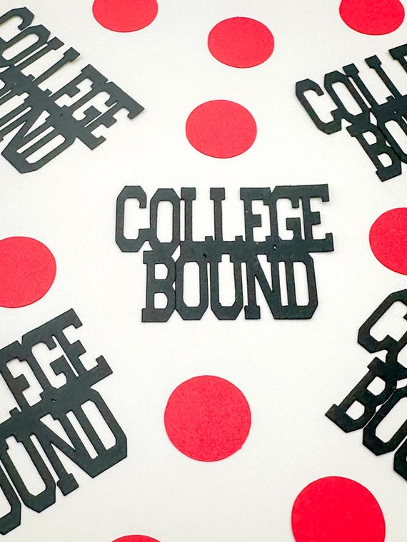 Personalized Confetti: College Bound Initials & School Colors (50-300 Pieces)