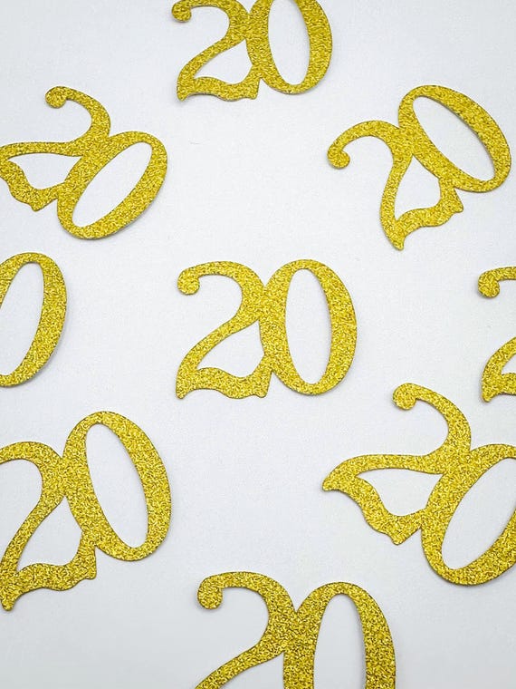20th Birthday Confetti, Number 20 Party Decorations, 20 Birthday Table Decor, 20th Birthday Party, Birthday Table Scatter