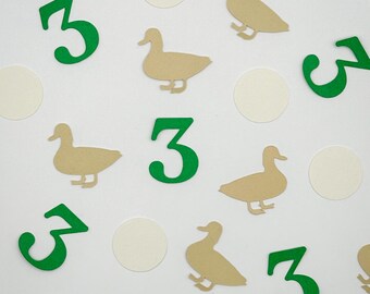 Personalized Duck Age Confetti, Baby Shower Table Decor, Duck Party Decorations
