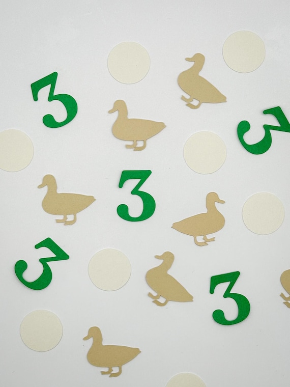 Personalized Duck Age Confetti, Baby Shower Table Decor, Duck Party Decorations