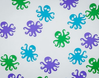 Octopus Confetti, Under the Sea Decor, Ocean Theme Birthday, Baby Shower Table Scatter