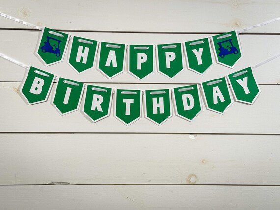 Golf Happy Birthday Banner – Golf Themed Party Decoration
