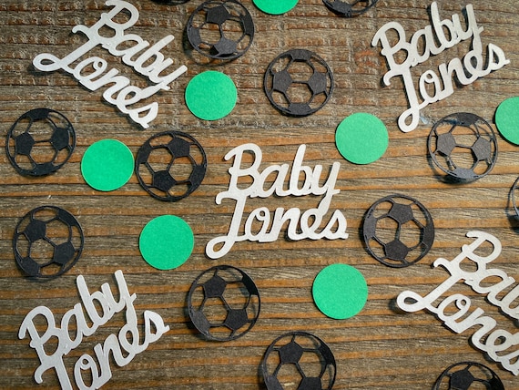 Personalized Baby Name Soccer Baby Shower Confetti