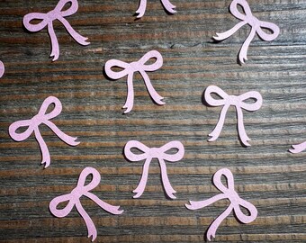 Pink Bow She's Tying the Knot Bridal Confetti, Bachelorette Confetti