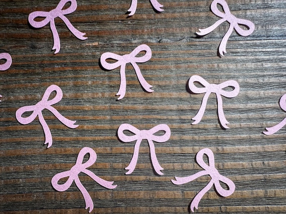 Pink Bow She's Tying the Knot Bridal Confetti, Bachelorette Confetti