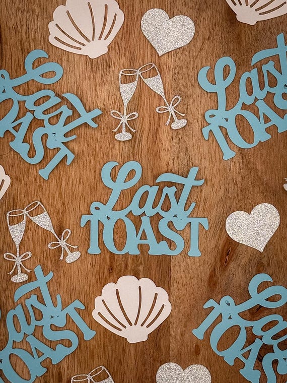 Last Toast on the Coast Bachelorette Party Confetti – Beach Bachelorette Table Decor