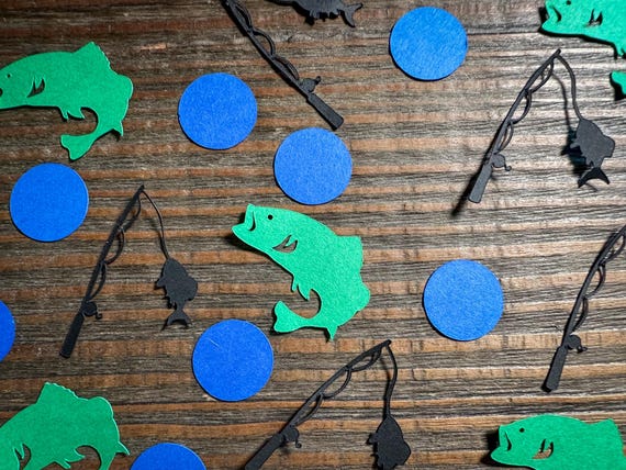Fishing Confetti – Custom Colors, 100 Pieces