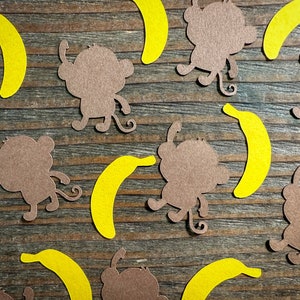Confettis fête singe et banane