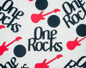 Confettis pour une fête d'anniversaire sur le thème du rock – 100 pièces à parsemer sur la table | Décorations d'anniversaire de star du rock