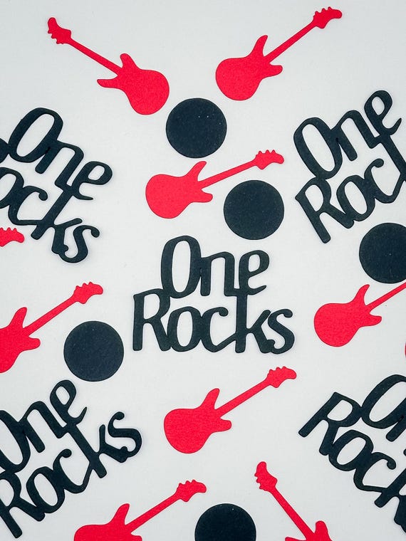 One Rocks First Birthday Party Confetti – 100-Piece Table Scatter | Rock Star Birthday Decorations