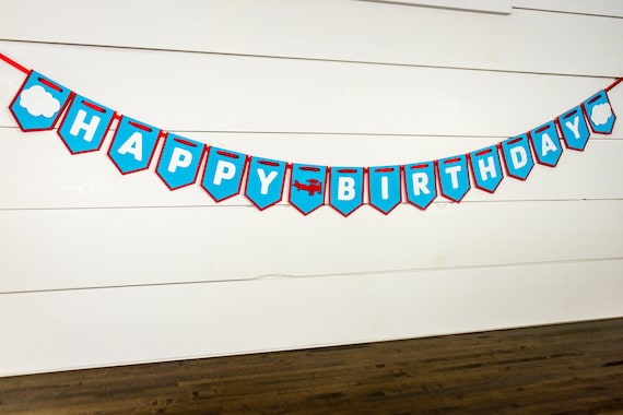 Airplane Birthday Banner