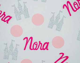 Personalized Princess Castle Confetti,  Princess Birthday, Baby Shower Decor, Fairytale Party Supplies