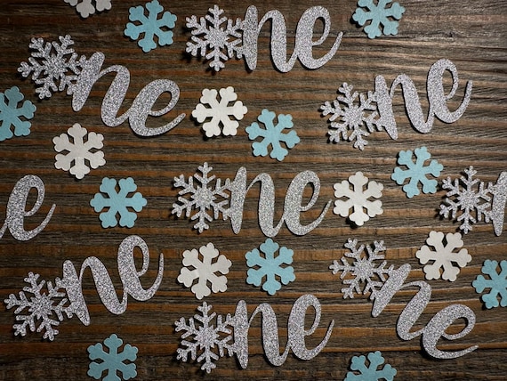 One Snow First Birthday Confetti – 150 Pieces | Winter Onederland Party Decorations