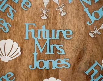 Future Mrs Personalized Beach Bachelorette Party Confetti