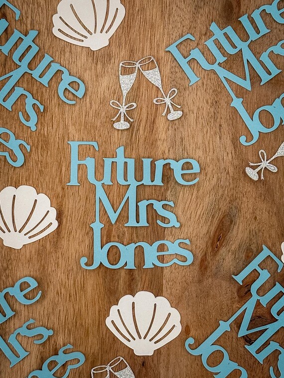 Future Mrs Personalized Beach Bachelorette Party Confetti