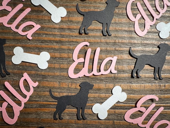 Personalized Dog Party Confetti – Custom Name Confetti for Dog Birthdays, Gotcha Days & Pet Celebrations