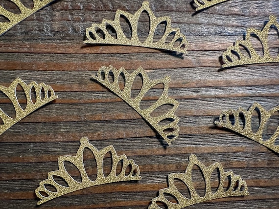 Gold Glitter Crown Princess Party Confetti