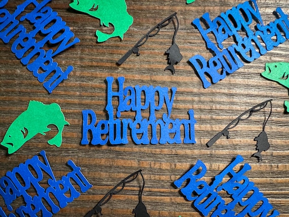 Retirement Fishing Confetti – Custom Colors, 100 Pieces