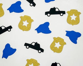 Police Party Confetti (100 Pieces) –  Law Enforcement Party Decorations