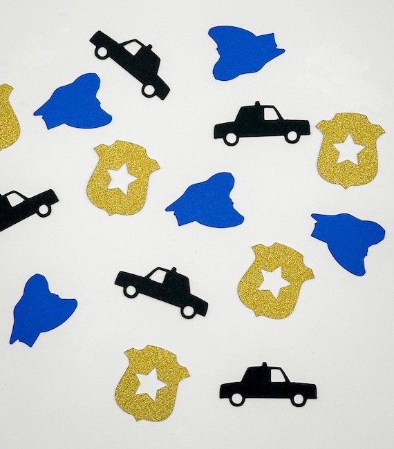 Police Party Confetti (100 Pieces) –  Law Enforcement Party Decorations