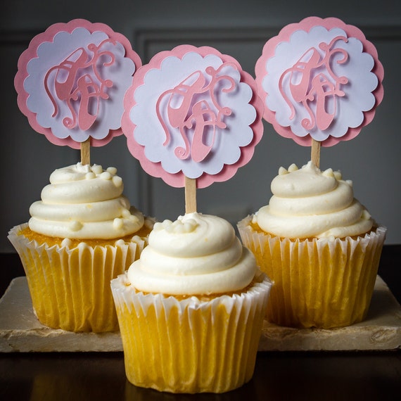Ballet Birthday Cupcake Toppers