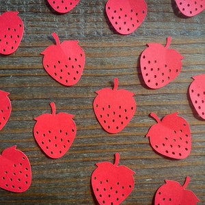 Red Strawberry Birthday Party Baby Shower Confetti