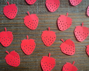 Red Strawberry Birthday Party Baby Shower Confetti