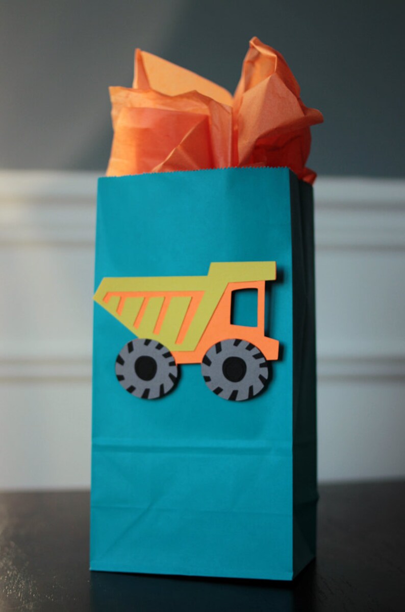 Construction Party Favor Bags Etsy
