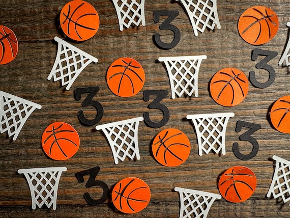 Personalized Age Basketball Party Confetti