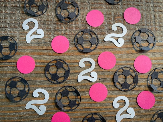 Personalized Age Soccer Birthday Party Confetti