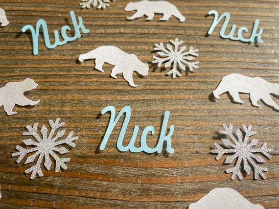 Personalized Polar Bear Winter Wonderland Party Confetti
