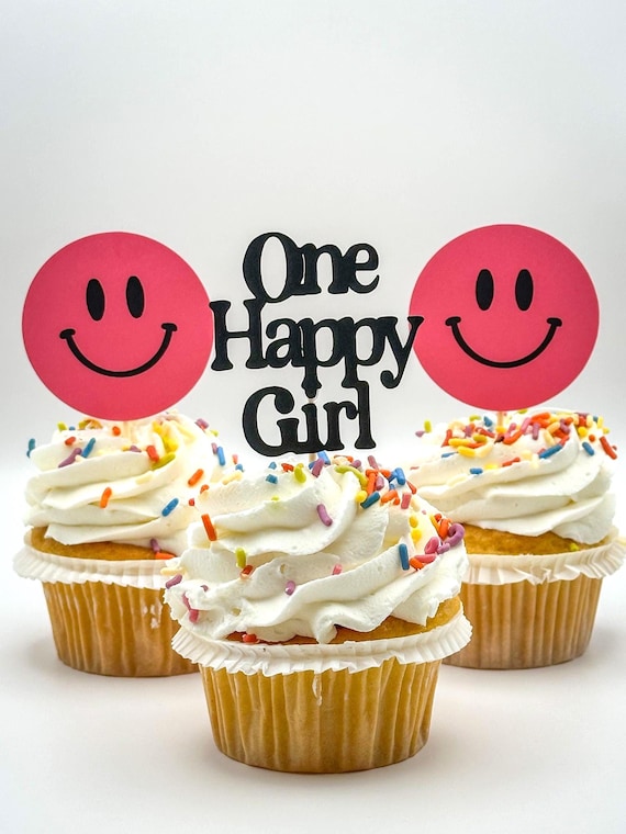 One Happy Girl Cupcake Toppers – Set of 12