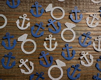 Navy and Silver Nautical Bridal Confetti