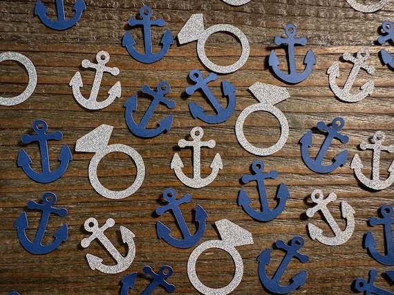 Navy and Silver Nautical Bridal Confetti