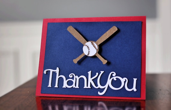 Baseball Party Thank You Cards