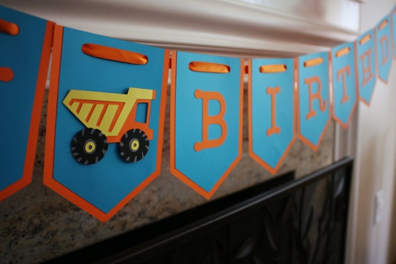 Construction Birthday Party Banner