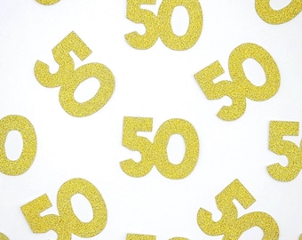 50th Birthday Party Confetti, 50th Anniversary Party Confetti