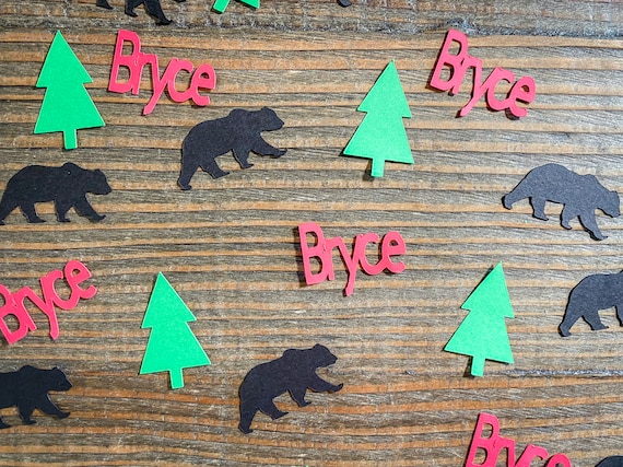 Personalized Lumberjack Camping Party Confetti