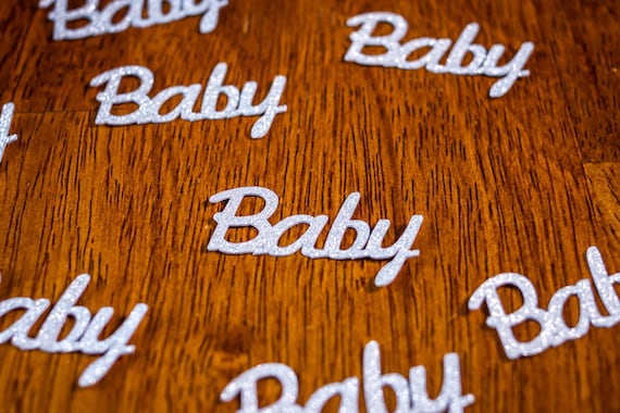 Silver Glitter Baby Shower Confetti