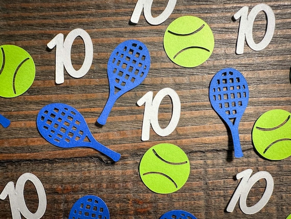 Tennis Party Confetti with Custom Age