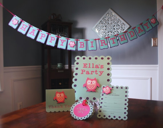 Owl Party Kit Option 2