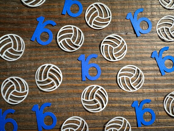 Personalized Age Volleyball Party Confetti
